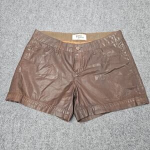 Anthropologie Holding Horses Waxed Shorts Size 29 (32 W) Brown Rustic Effortless